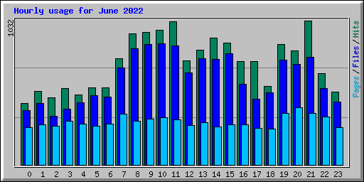 Hourly usage for June 2022