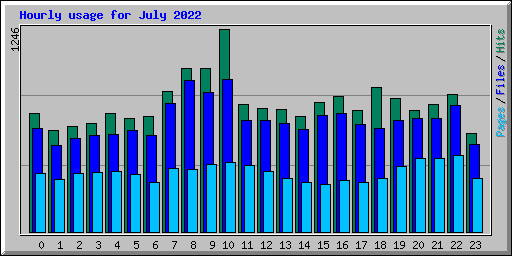 Hourly usage for July 2022